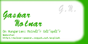 gaspar molnar business card